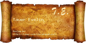 Tauer Evelin névjegykártya